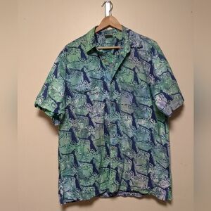 Vintage Rum Reggae Batik Tropical Shirt | 100% Cotton | Size L